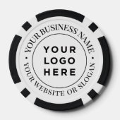 Personalized Business Logo and Text Elegant ポーカーチップ (裏面)