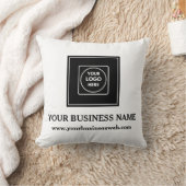 Personalized Business Logo Branding Throw Pillow クッション (ブランケット)
