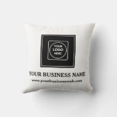 Personalized Business Logo Branding Throw Pillow クッション (裏面)