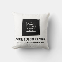 Personalized Business Logo Branding Throw Pillow クッション