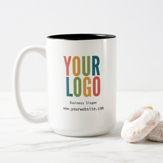 Personalized Business Logo Coffee Mug ツートーンマグカップ (ドーナツ)