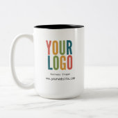 Personalized Business Logo Coffee Mug ツートーンマグカップ (左)