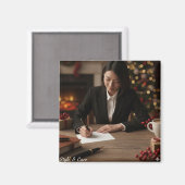 Personalized Business Logo or Image Square マグネット (正面/裏面)
