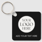 Personalized Business Logo QR Code Modern Employee キーホルダー (正面)