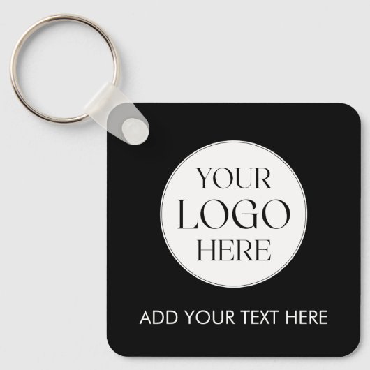 Personalized Business Logo QR Code Modern Employee キーホルダー (正面)