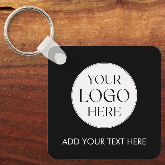 Personalized Business Logo QR Code Modern Employee キーホルダー (正面)