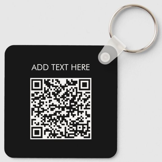 Personalized Business Logo QR Code Modern Employee キーホルダー (裏面)