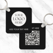 Personalized Business Logo QR Code Modern Employee キーホルダー