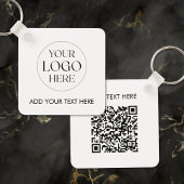 Personalized Business Logo QR Code Modern Employee キーホルダー
