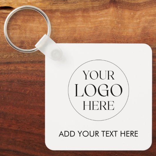 Personalized Business Logo QR Code Modern Employee キーホルダー (正面)