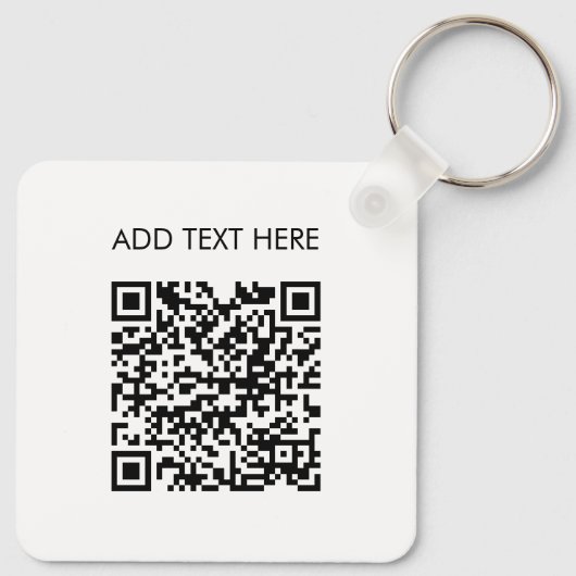 Personalized Business Logo QR Code Modern Employee キーホルダー (裏面)