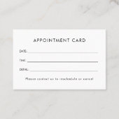 Personalized Business Logo Simple Appointment Card 名刺 (裏面)