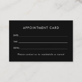 Personalized Business Logo Simple Appointment Card 名刺 (裏面)