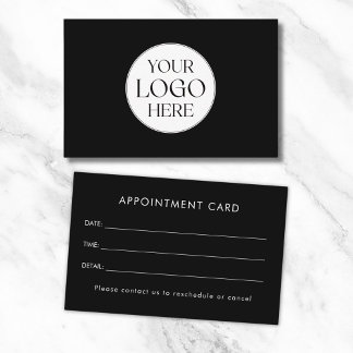 Personalized Business Logo Simple Appointment Card 名刺