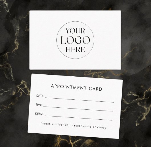 Personalized Business Logo Simple Appointment Card 名刺