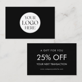 Personalized Business Logo Simple Discount Card 名刺