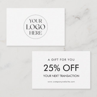 Personalized Business Logo Simple Discount Card 名刺
