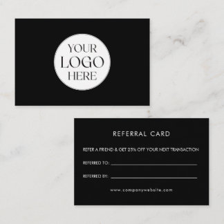 Personalized Business Logo Simple Referral Card 名刺