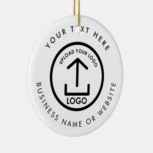 Personalized Business Logo Text QR Code Christmas セラミックオーナメント (右)