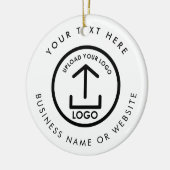 Personalized Business Logo Text QR Code Christmas セラミックオーナメント (左)