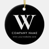 Personalized Business Monogram Logo Website セラミックオーナメント (正面)
