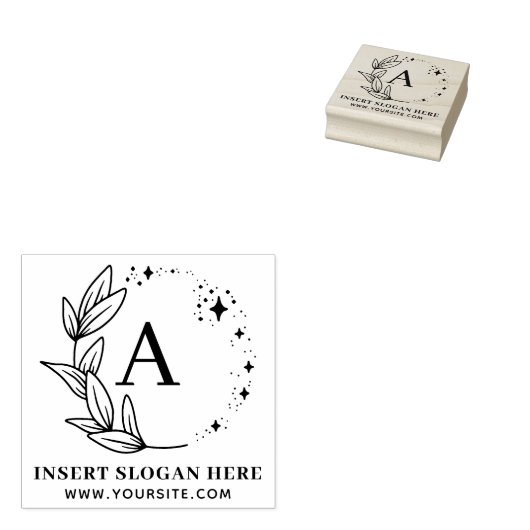 Personalized Business Monogram Self-inking Stamp ラバースタンプ (押印)