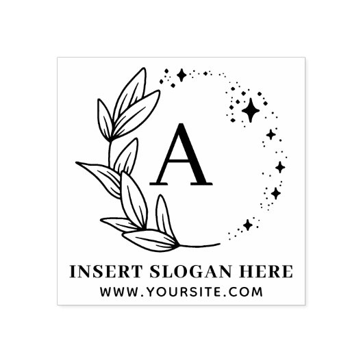 Personalized Business Monogram Self-inking Stamp ラバースタンプ (インプリント)