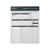 Personalized Business Project Planner Notepad ノートパッド (回転)
