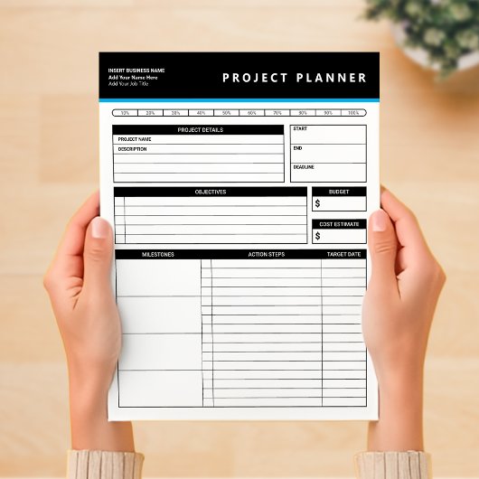 Personalized Business Project Planner Notepad ノートパッド