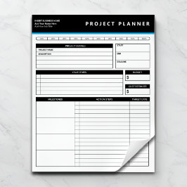 Personalized Business Project Planner Notepad ノートパッド