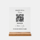 Personalized Business Qr Code Leave a Review アクリルサイン (正面)