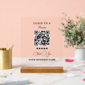 Personalized Business Qr Code Leave a Review アクリルサイン (ウェディング)