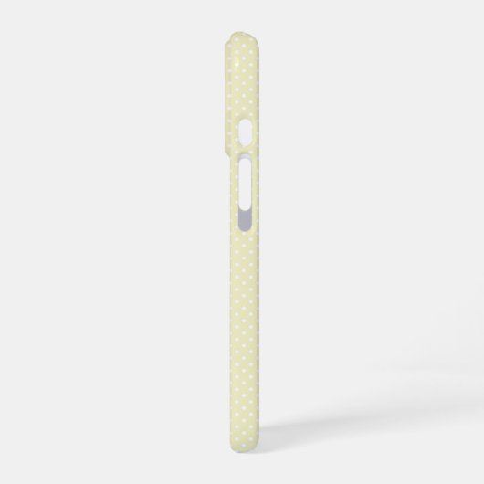 Personalized Butter Yellow Polka Dot Phone Case iPhone 16ケース (左側面)