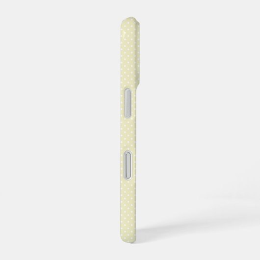Personalized Butter Yellow Polka Dot Phone Case iPhone 16ケース (右側面)