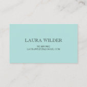 Personalized Butterfly Illustration On Blue Green 名刺 (裏面)