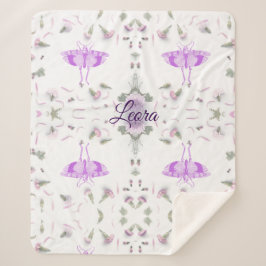 Personalized Butterfly Name Blanket シェルパブランケット