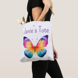 Personalized butterfly tote トートバッグ