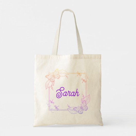Personalized butterfly tote トートバッグ (裏面)