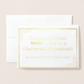 Personalized CA Congratulations Card  箔カード (封筒付き正面)