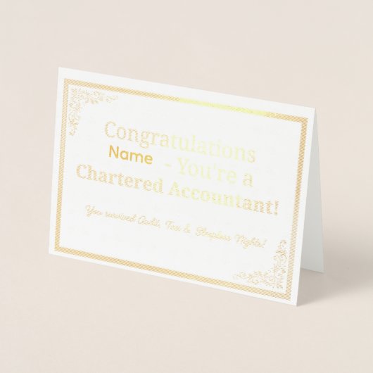 Personalized CA Congratulations Card  箔カード (正面)