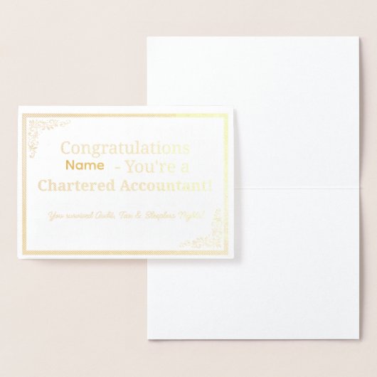 Personalized CA Congratulations Card  箔カード (ディスプレー)
