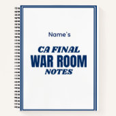 Personalized CA Final Notebook – Custom Name Study ノートブック (正面)