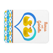 Personalized Cabin Door Cruise Ducks マグネット (横)