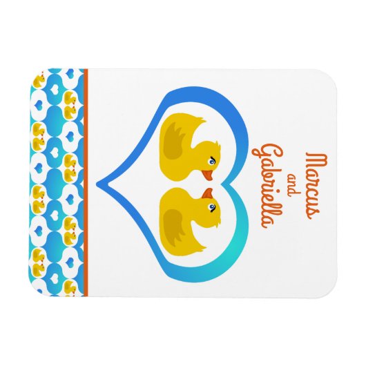 Personalized Cabin Door Cruise Ducks マグネット (横)