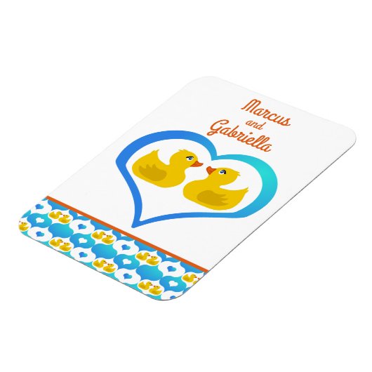 Personalized Cabin Door Cruise Ducks マグネット (左側)