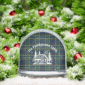 Personalized Cabin Snow Globe with Green Tartan (クリスマス)
