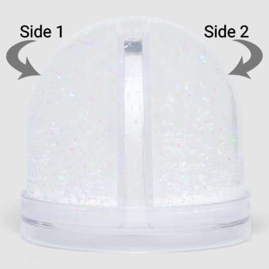 Personalized Cabin Snow Globe with Green Tartan (サイド)