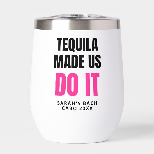 Personalized Cabo Bach Party Wine Tumbler (正面)