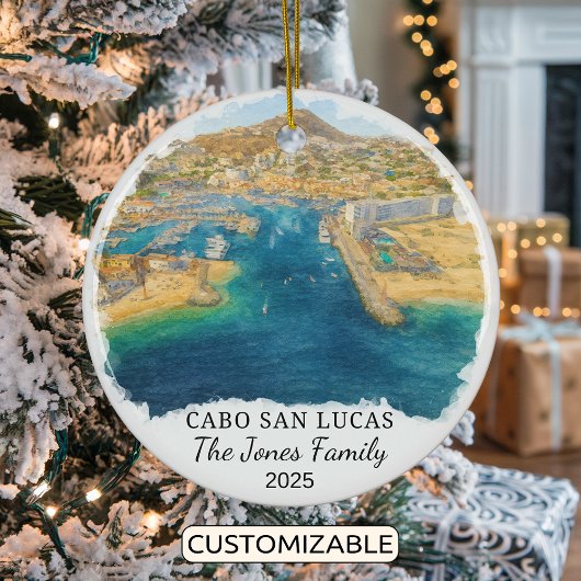 Personalized Cabo San Lucas Ornament, Mexico セラミックオーナメント
