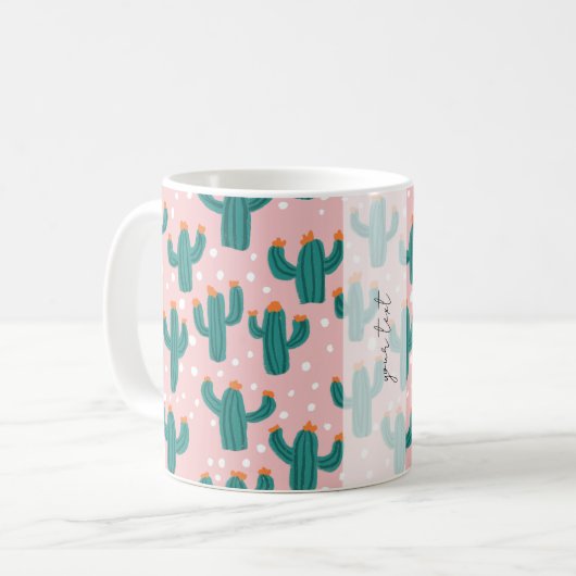 Personalized Cacti Coffee Mug コーヒーマグカップ (正面左)